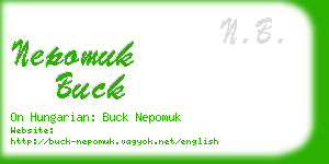 nepomuk buck business card